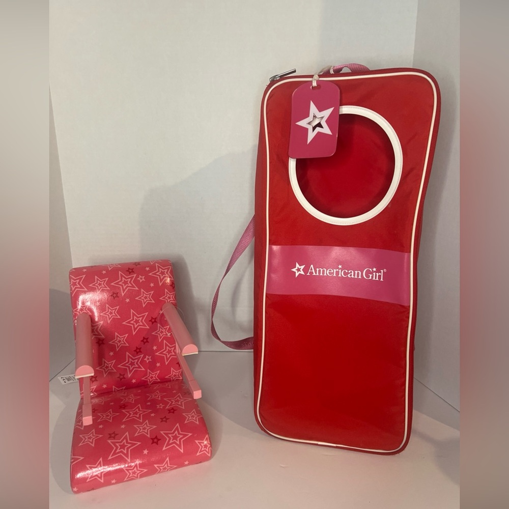 American Girl Doll Bistro Cafe Booster Seat and Travel Carrying Backpack EUC